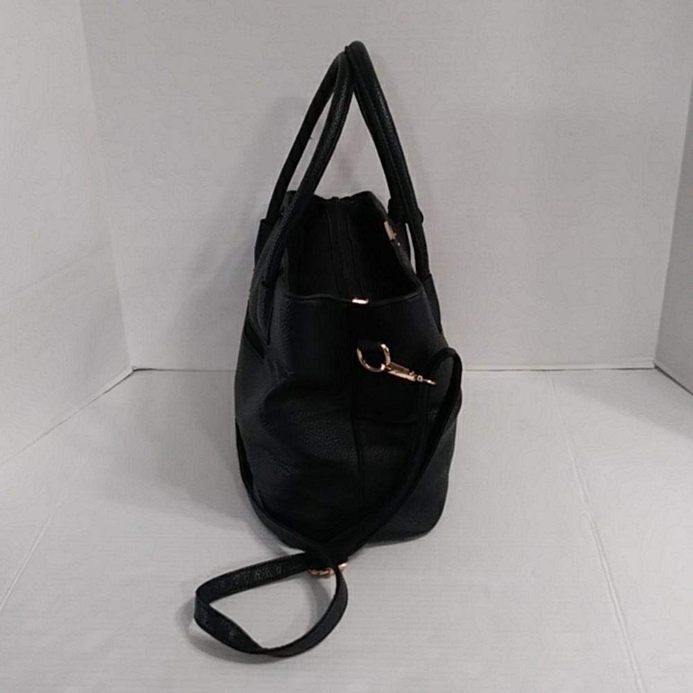 B & E Life Women's Elegant Black Faux Leather Handbag *EUC* - Picture 3 of 10